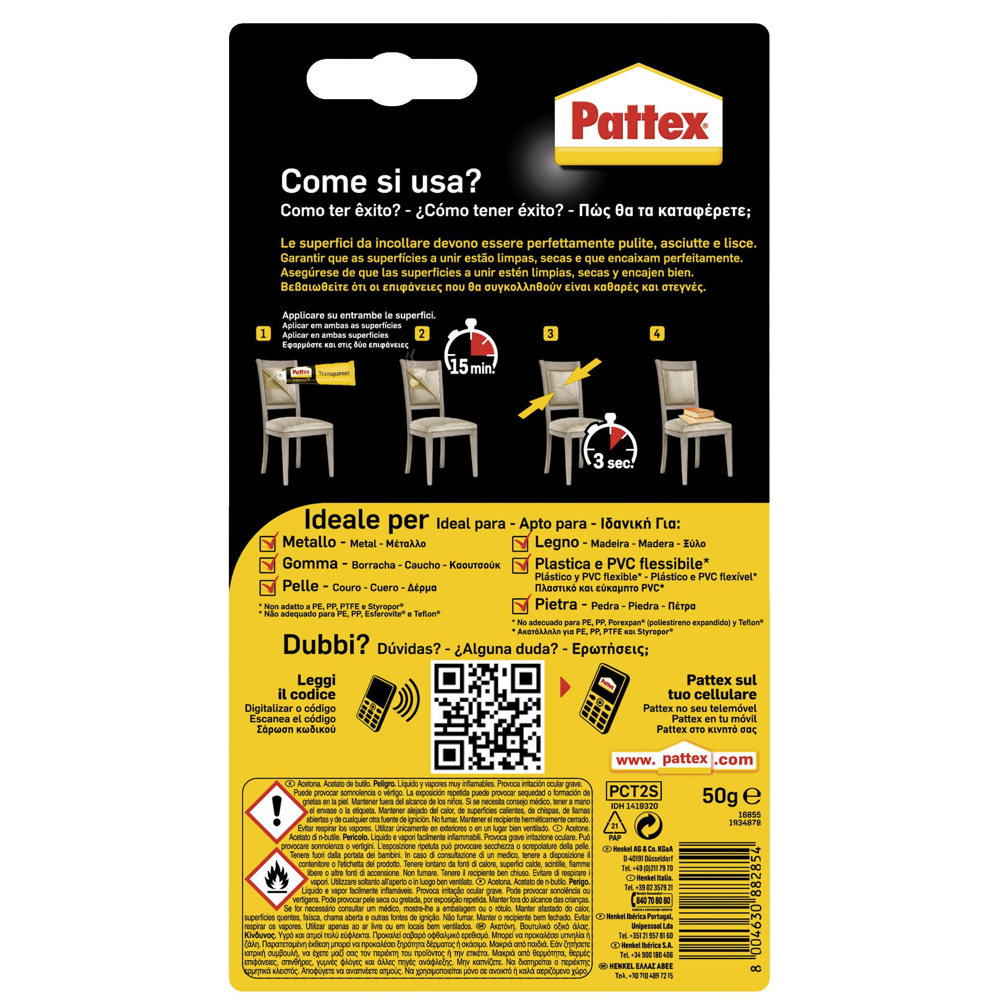 Pattex Transp. Bl 50 gr